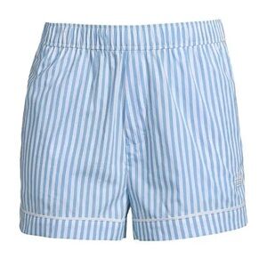 Adidas Women's Poplin Striped Boxer Shorts